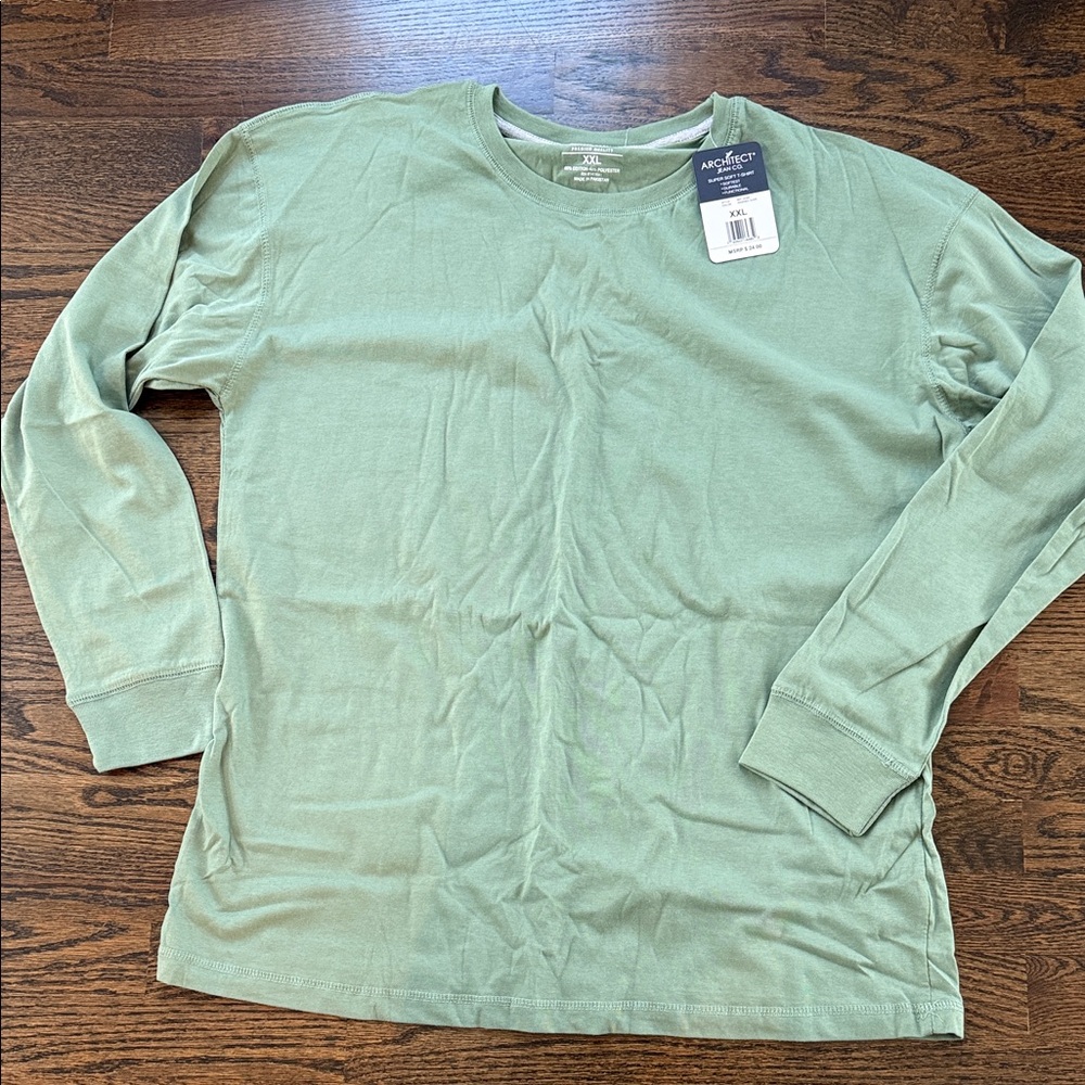 Men’s architect, Jean co XXL Green Long Sleeve Tee